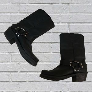 Black leather harness boots - Durango